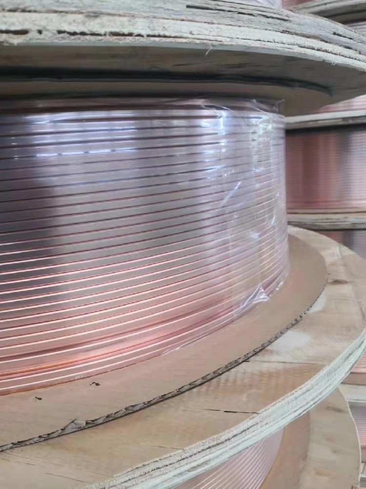 大规格紫铜管接地导电与铜排焊接紫铜管软态紫铜盘管